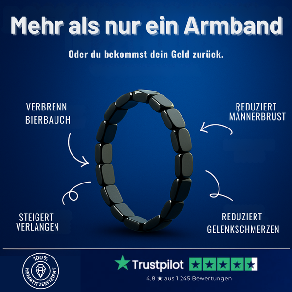 MENOS Hämatit-Armband